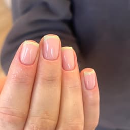 Builder gel manicure with French