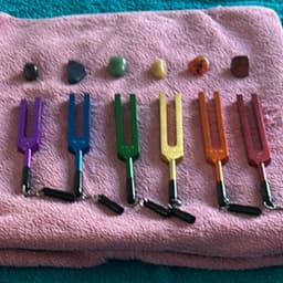 Sound healing setup.