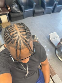 Top view of simple cornrow