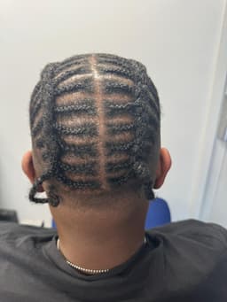 Simple cornrow style