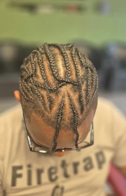 Pattern cornrow. (Top view)