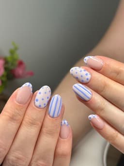 Builder gel with basic nail art