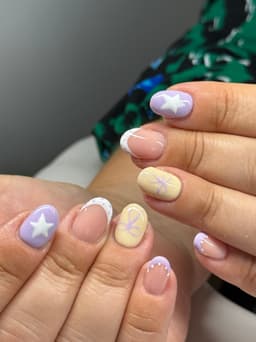 Builder gel with basic nail art