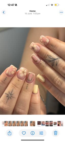 Builder gel with basic nail art