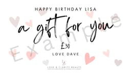 Gift voucher example