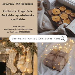 On Saturday 7th December rufford has it's lovely Christmas fair and I will be there with pre bookable Christmas special slots