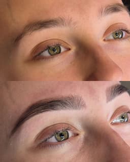 Brow tint & wax 🤍
