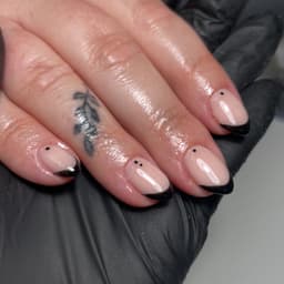 BIAB with French tip & simple nail art