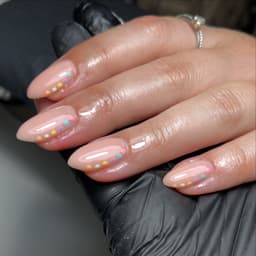 BIAB with simple nail art