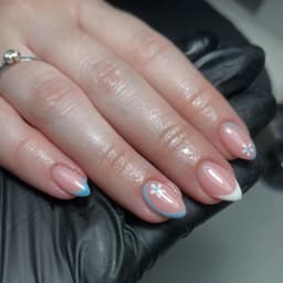 BIAB with French & simple nail art