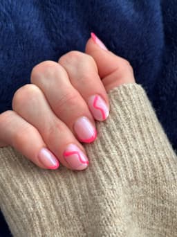Silver nail art