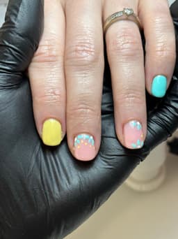 Silver nail art