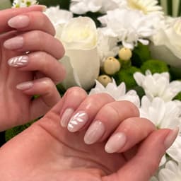 Plain Builder Gel Manicure with minimal nail art