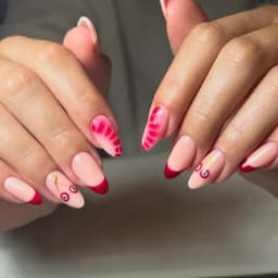 Builder Gel Manicure with nail art