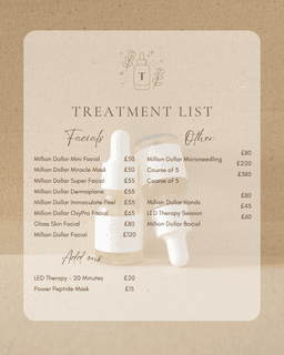 Treatment menu