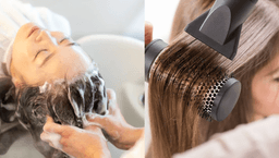 Hair shampoo blow dry