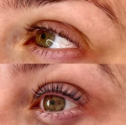 Lash Lift & Tint before & after