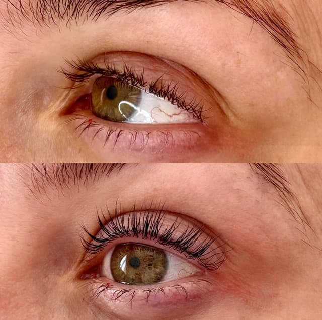 Lash Lift & Tint before & after