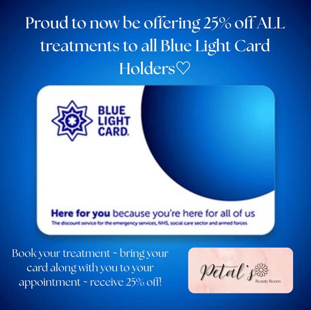25% off for Blue Light Card Holders💙