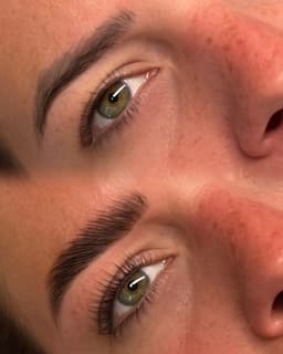 HD brow sculpt (lamination) + lash lift & tint