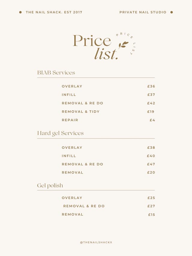 Price increase effective 1st November ✨